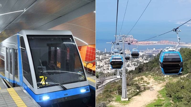 מנתוני הלמ"ס: ירידה חדה במספר הנוסעים בכרמלית וברכבלית